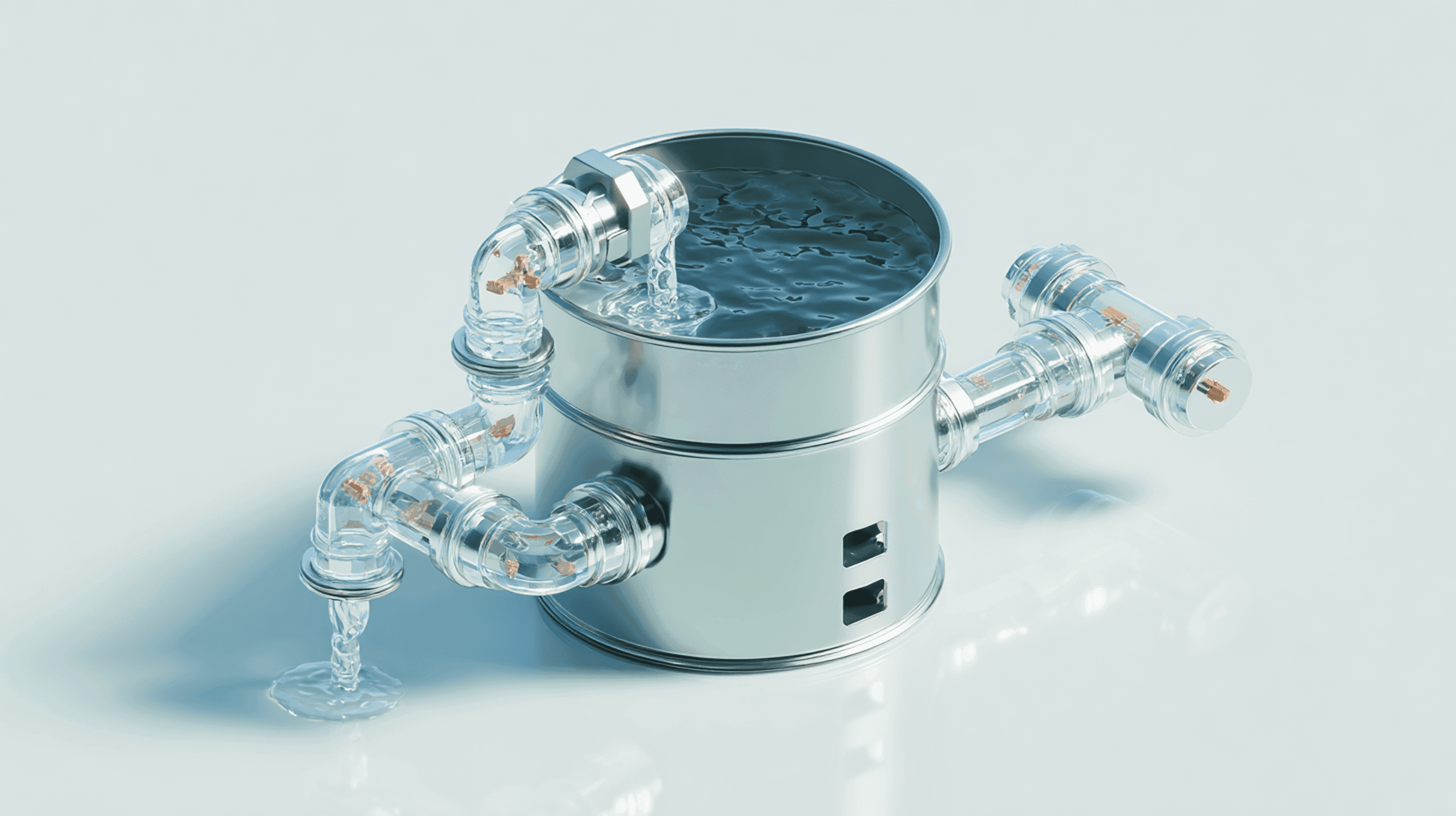 pipes carrying water, symbolizing the product retention and churn