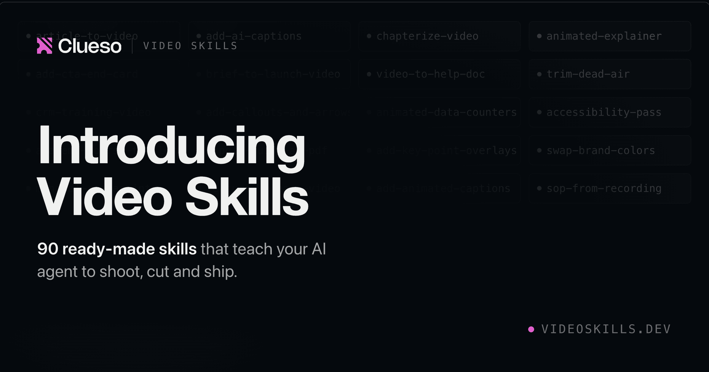 A banner showcasing our video skills